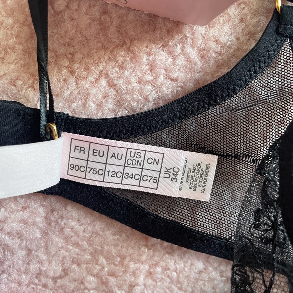 NWT Agent provocateur Henrieta black bra 34C - Picture 8 of 8